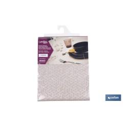 MANTEL REDONDO PÉTALOS ANTIMANCHAS RESINADO JACQUARD CONFECCIONADO 50 % ALGODÓN 50 % POLIÉSTER 1,60 M