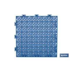 SET DE 4 UDS. LOSETA ALVEOLADA AZUL DE PVC 33 X 33 X 2 CM