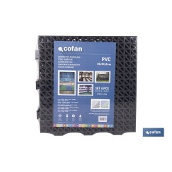 SET DE 4 UDS. LOSETA ALVEOLADA GRIS OSCURO DE PVC 33 X 33 X 2 CM