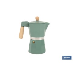 CAFETERA ITALIANA DE INDUCCIÓN VERDE 6 TAZAS