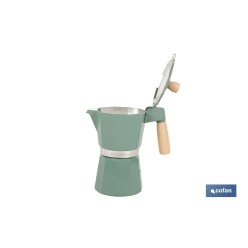 CAFETERA ITALIANA DE INDUCCIÓN VERDE 6 TAZAS