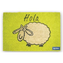 FELPUDO INTERIOR COCO PINTADO 40X60X1.50cm (Oveja Hola)