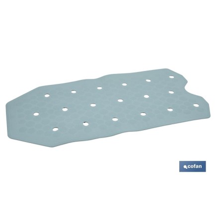 ALFOMBRA ANTIDESLIZANTE CON VENTOSAS BAÑERA/DUCHA AZUL CLARO 36 X 72 cm