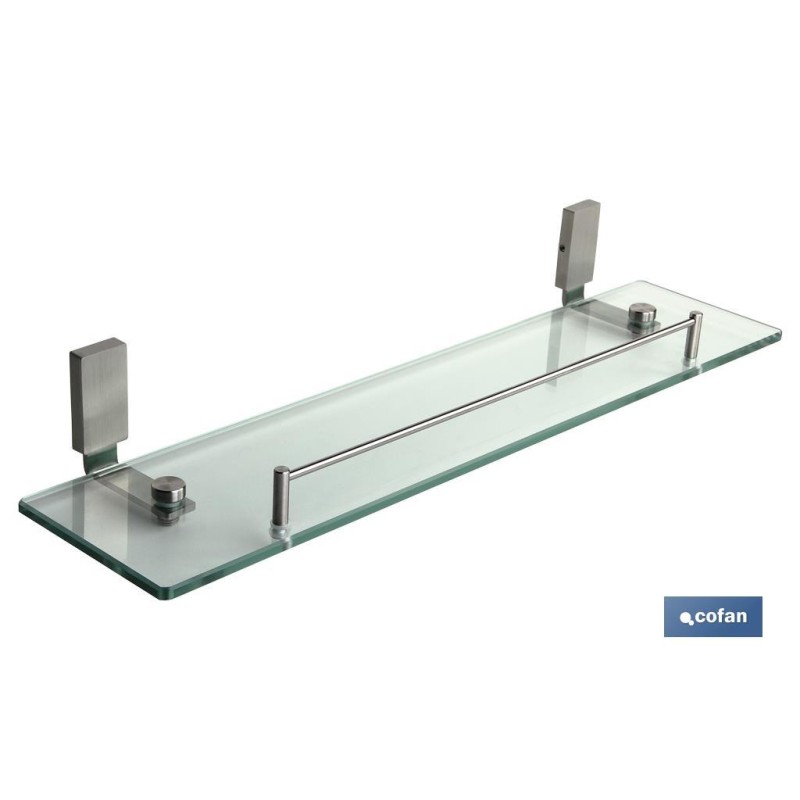ESTANTE CRISTAL+INOX 304 GAMA MADEIRA SATIN