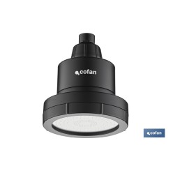 ROCIADOR DE DUCHA CON 15 FILTROS COLOR NEGRO 11,5 X 13,5 CM