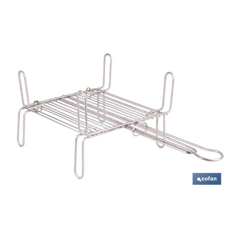 PARRILLA DOBLE INOX 450X 450MM