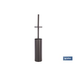 ESCOBILLERO PARA INODORO NEGRO MATE DE ACERO GAMA RIBEIRA 9,1 X 9,1 X 39 CM