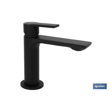 GRIFO MONOMANDO LAVABO NEGRO MATE  25mm MODELO KERCH