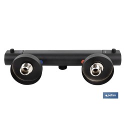 GRIFO TERMOSTATICO DUCHA NEGRO MATE MODELO KERCH
