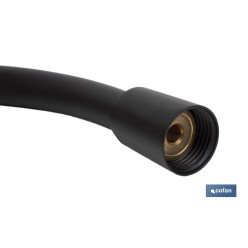 FLEXO DUCHA PVC NEGRO MATE 1.5 M