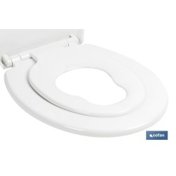 TAPA WC  FORMA OVAL CON ASIENTO PARA NIÑOS  44.7 x 37.1 CM