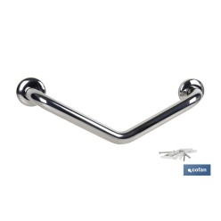 BARRA DE APOYO CON ANGULO DE 135º DE ACERO INOXIDABLE 304 (50 x 3.2 CM)