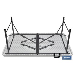 MESA PLEGABLE RECTANGULAR BLANCA 122x60x74 CM