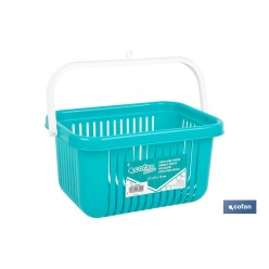 CESTA PARA PINZAS AZUL TURQUESA 27 X 21 X 14 CM