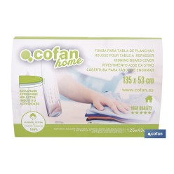 FUNDA ACOLCHADA PARA TABLA DE PLANCHAR 135 X 53 CM  LUNARES