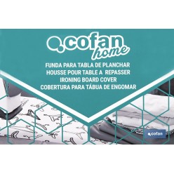 FUNDA ACOLCHADA PARA TABLA DE PLANCHAR 140 X 60 CM GRIS METALIZADO