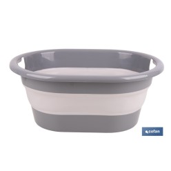 BARREÑO PLEGABLE GRIS/BLANCO 18 L