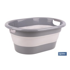 BARREÑO PLEGABLE GRIS/BLANCO 18 L
