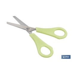 TIJERA ESCOLAR CON PUNTA REDONDA DE COLOR VERDE 13,3 CM
