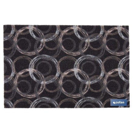 FELPUDO CON ESTAMPADO DIGITAL CÍRCULOS 50 x 70 CM