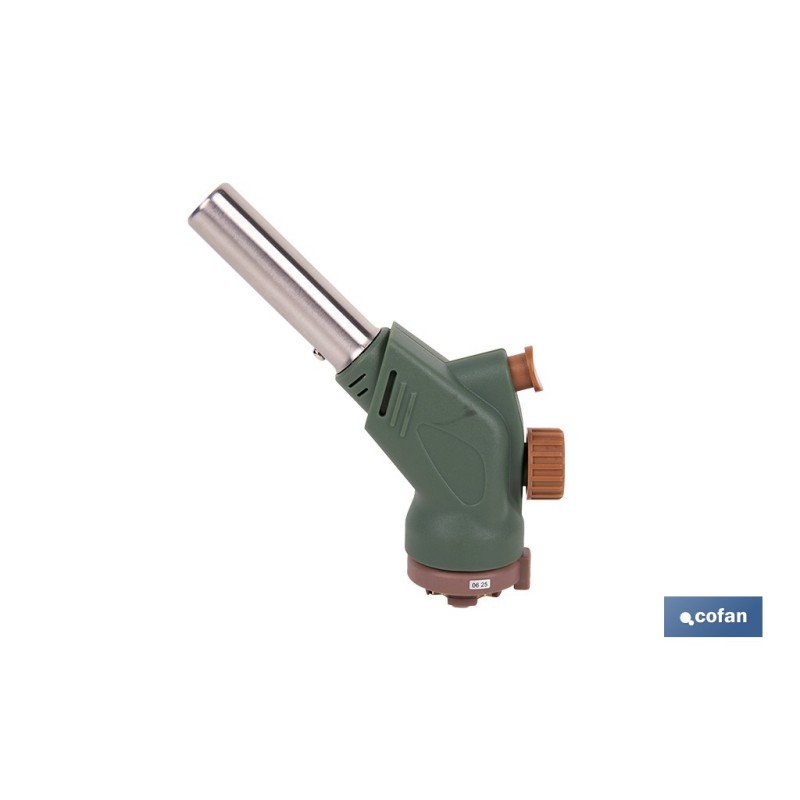 SOPLETE DE GAS CON ENCENDIDO PIEZOELÉCTRICO 14,3 X 5,5 X 12 CM