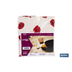 HULE ANTIMANCHAS  AMAPOLAS  1,40 x 2,00 M