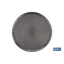 BAJOPLATO REDONDO DE COLOR PLATA MEDIDA 38 CM