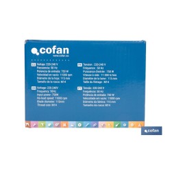 AMOLADORA 750 W 11000 RPM Ø115 MM