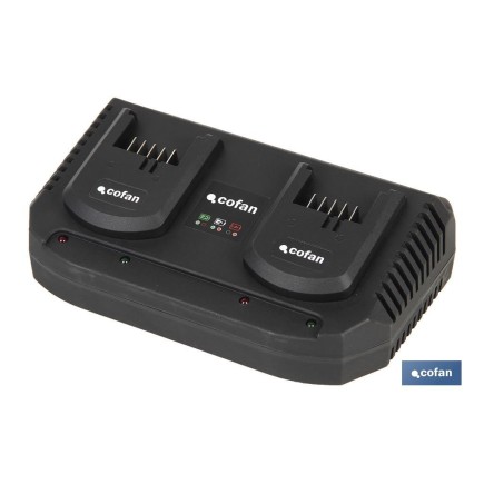 CARGADOR BATERIAS DOBLE CARGA RAPIDA 2x3,5A - 18V