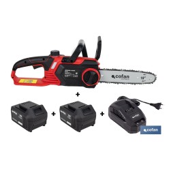 CONJUNTO MOTOSIERRA A BATERÍA 20 V + BATERÍA ADICIONAL 20 V 4.0 Ah