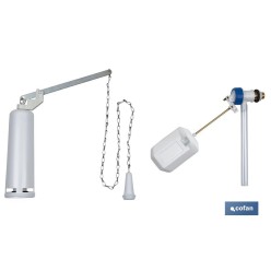 MECANISMO COMPLETO CISTERNA TANQUE ALTO CON GRIFO LATERAL Y DESCARGADOR