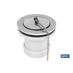 VÁLVULA LAVABO-BIDÉ 1 1/2 x 70 TAPÓN METÁLICO