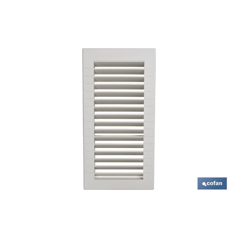 REJILLA DE VENTILACIÓN ABS PARA EMPOTRAR 13 X 26 CM venta unitaria