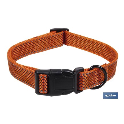 COLLAR PARA PERROS REFLECTANTE NARANJA  1,5 X 30-45 CM