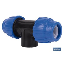 TE 90° ROSCA HEMBRA PP PN16 50 X 1 1/4 X 50  VENTA UNITARIA