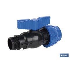 ENLACE VÁLVULA DE BOLA ROSCA MACHO PP PN16 50 x 1 1/2