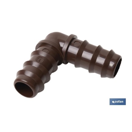 CONEXIÓN EN CODO Ø16MM (MARRÓN-MAX SEGUR. Venta unitaria