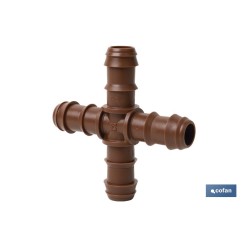 CONEXIÓN EN CRUZ Ø16MM (MARRÓN-MAX SEGUR.) Venta unitaria
