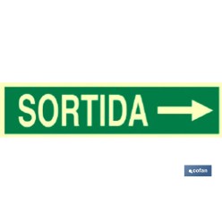 SEÑAL LUMINISCENTE 400X100MM.