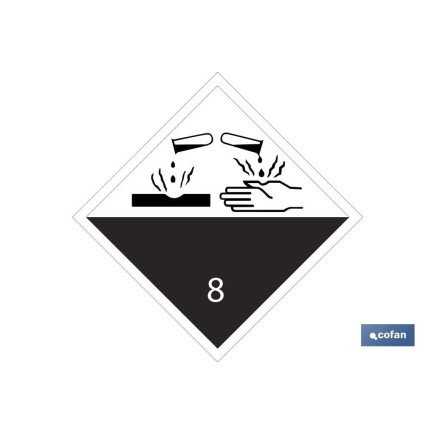 SEÑAL ADHESIVA MAT. PELIGROSAS 300X300MM.