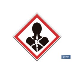 SEÑAL ADHESIVA MAT. PELIGROSAS 100X100MM.