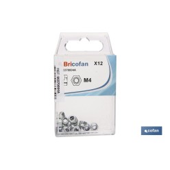 BLÍSTER DE 12UDS. DIN-985 M-4 ZINC VENTA UNITARIA