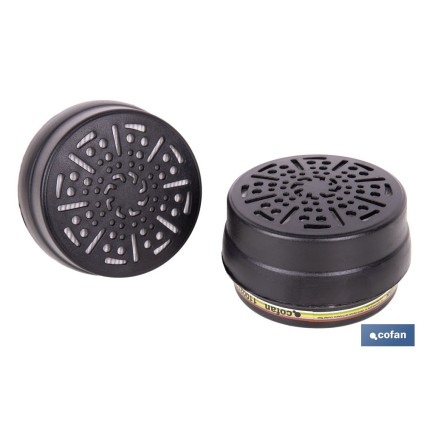 SET DE 2 FILTROS TIPO ABEK1P3 (ADAPTABLES A MÁSCARA FACIAL)