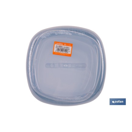 SET DE 7  FIAMBRERAS CUADRADAS 220/350/600/1200/2000/2700/3600 ML