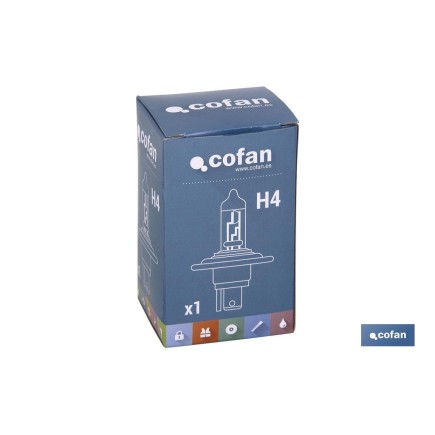 LÁMPARA HALÓGENA COFAN H4 (P43t) 12V 60/55W