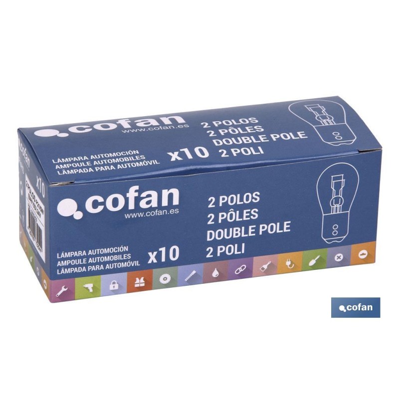 LÁMPARA COFAN 2 POLOS P21/5W (BA15d) 24V