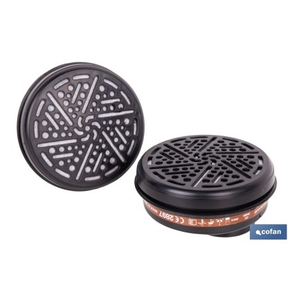 SET DE 2 FILTROS TIPO A1 (ADAPTABLES A MÁSCARA FACIAL)