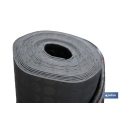 SUELO DE CAUCHO NEGRO CÍRCULOS 3 MM 1,00 X 10 M