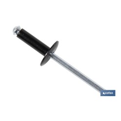 REMACHE FLOR CABEZA ANCHA 4,8 X 20 MM NEGRO