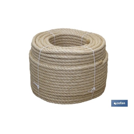 CUERDA SISAL 4 CABOS 8 MM 100 MTS NATURAL